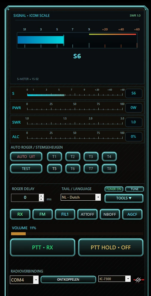 Silver Shadow RX control panel